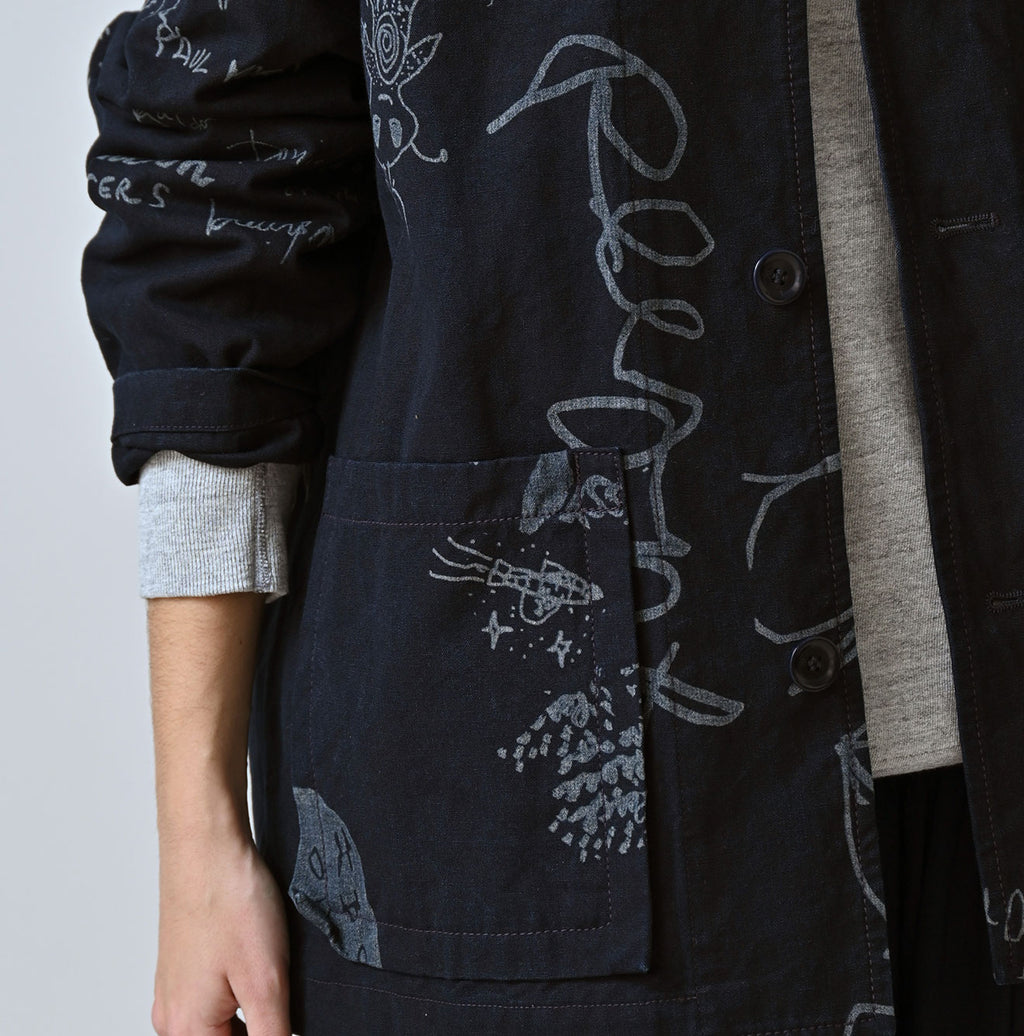 Indigo Duck Doodle Print 908 Cover All Detail