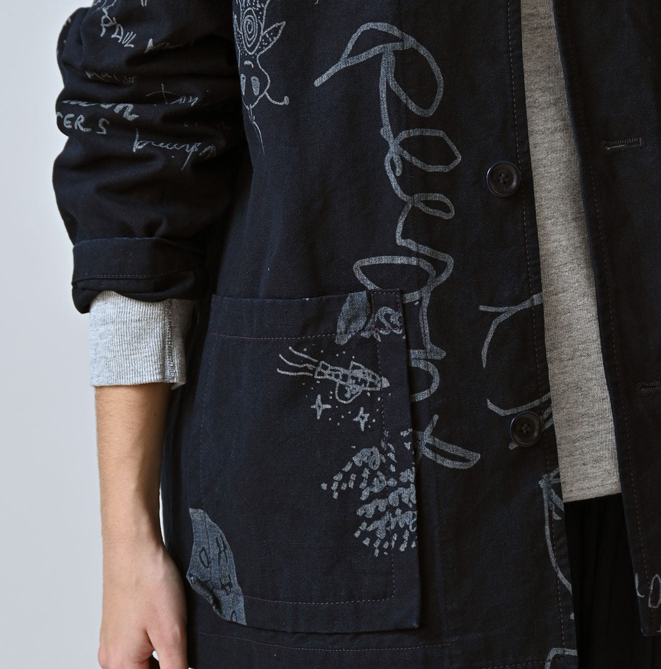 Indigo Duck Doodle Print 908 Cover All Detail