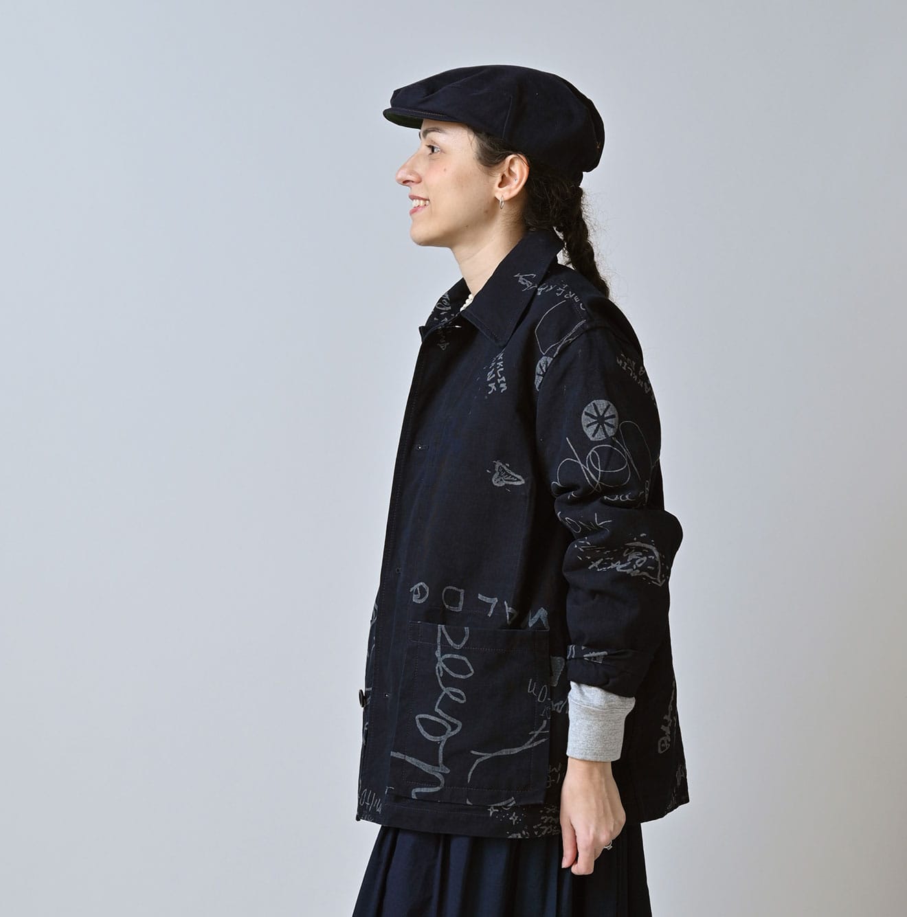 Indigo Duck Doodle Print 908 Cover All Female Model