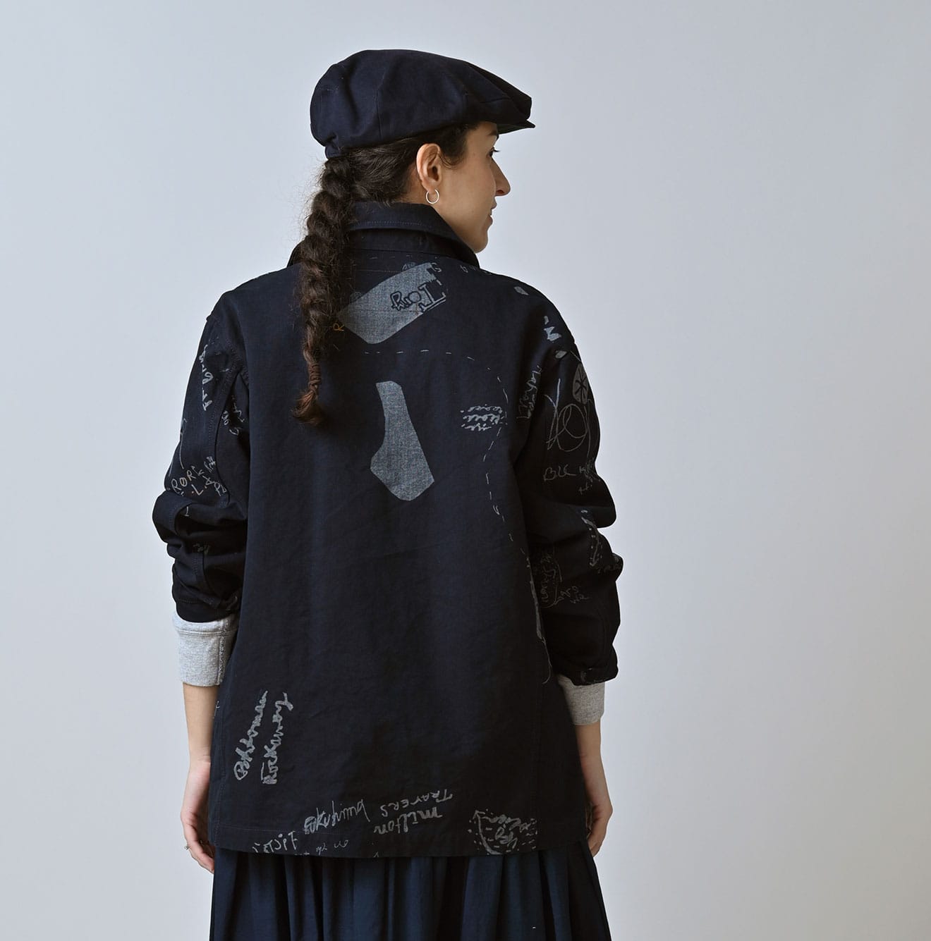 Indigo Duck Doodle Print 908 Cover All Female Model