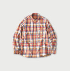 Indian Double Woven 908 Ocean Button Down Shirt PInk