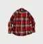Indian Double Woven 908 Ocean Button Down Shirt Red Tartan Check
