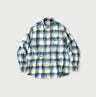 Indian Double Woven 908 Ocean Button Down Shirt Saxe x White