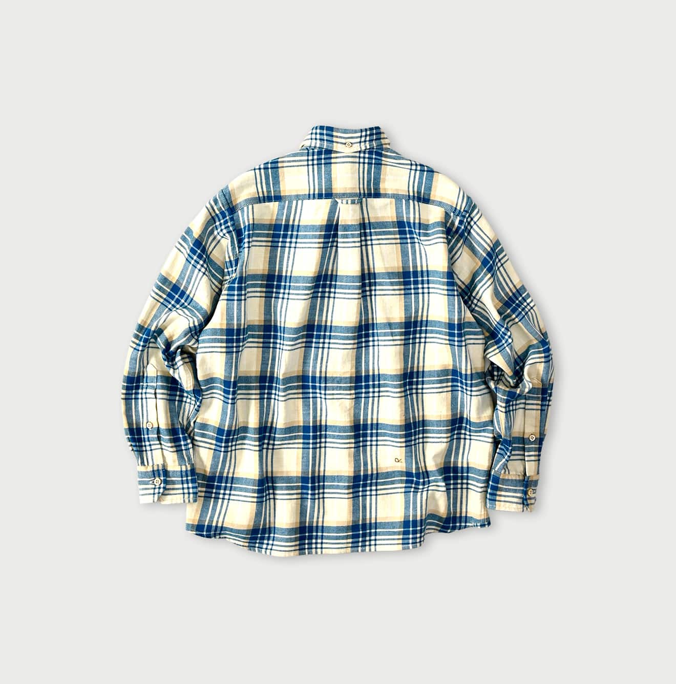 Indian Double Woven 908 Ocean Button Down Shirt Back