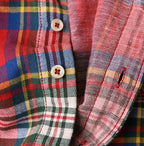 Indian Double Woven 908 Ocean Button Down Shirt Detail