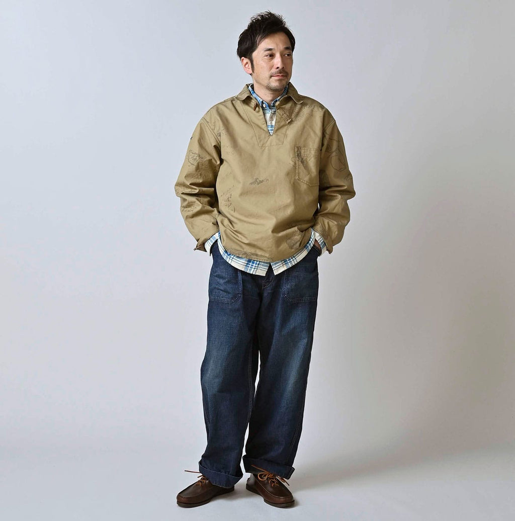 Duck Doodle Print 908 Duffer Shirt Male Model