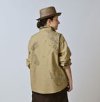 Duck Doodle Print 908 Duffer Shirt Female Model