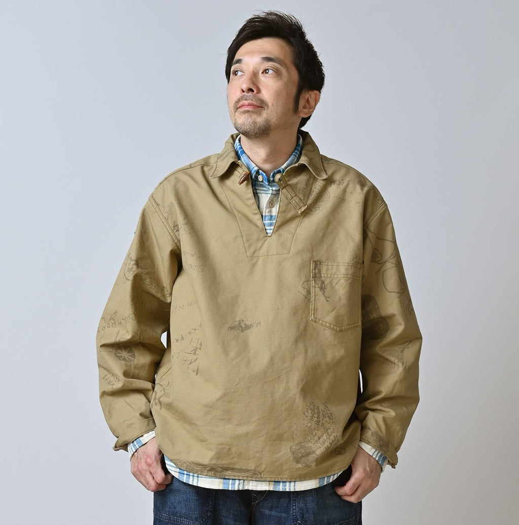 Duck Doodle Print 908 Duffer Shirt Male Model