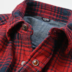 Indigo Zimbabwean Flannel 908 Eastern Shirt Detail