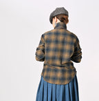 Indigo Zimbabwean Flannel 908 Eastern Shirt Female Model