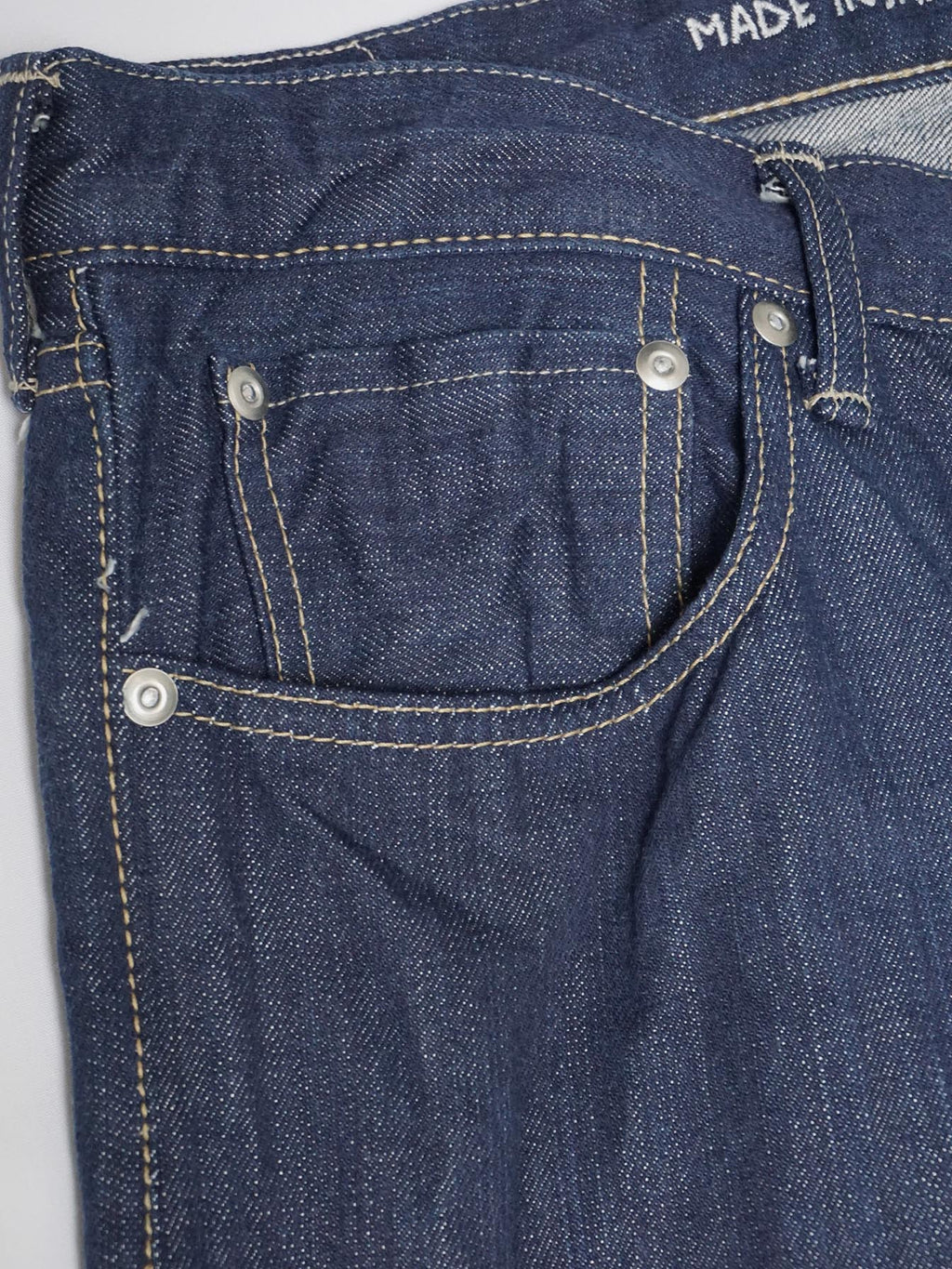 Organic Ai Dyed Front River Denim Cotton Pants