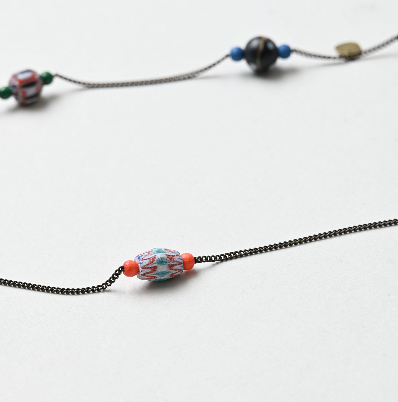 Glass Beads Necklace Detail