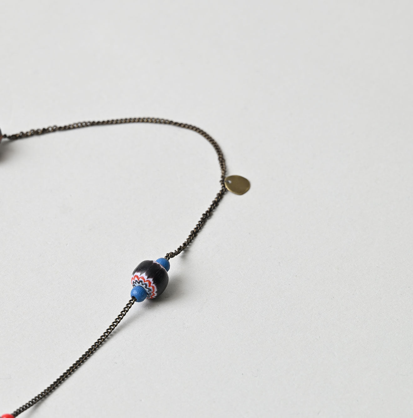Glass Beads Necklace Detail