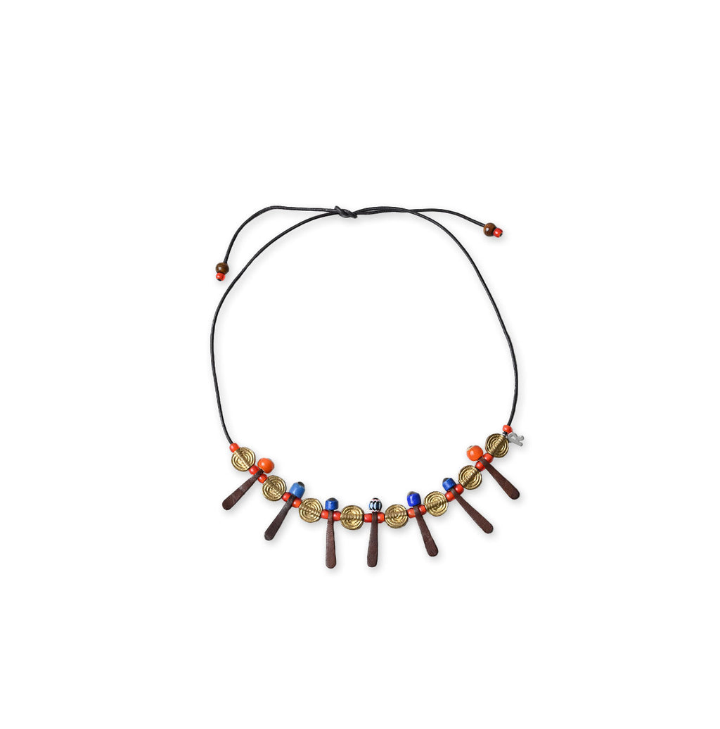 Glass Beads x Leather Choker