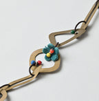 〇△□ Brass Necklace Antique Brass Detail