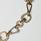 〇△□ Brass Necklace Antique Brass Detail