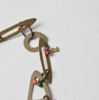 〇△□ Brass Necklace Antique Brass Detail