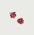 Suede Small Flower Earring Pink