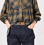 Indigo Native Knit Belt Female Model