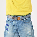 Indigo Native Knit Belt Male Model