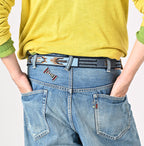 Indigo Native Knit Belt Male Model