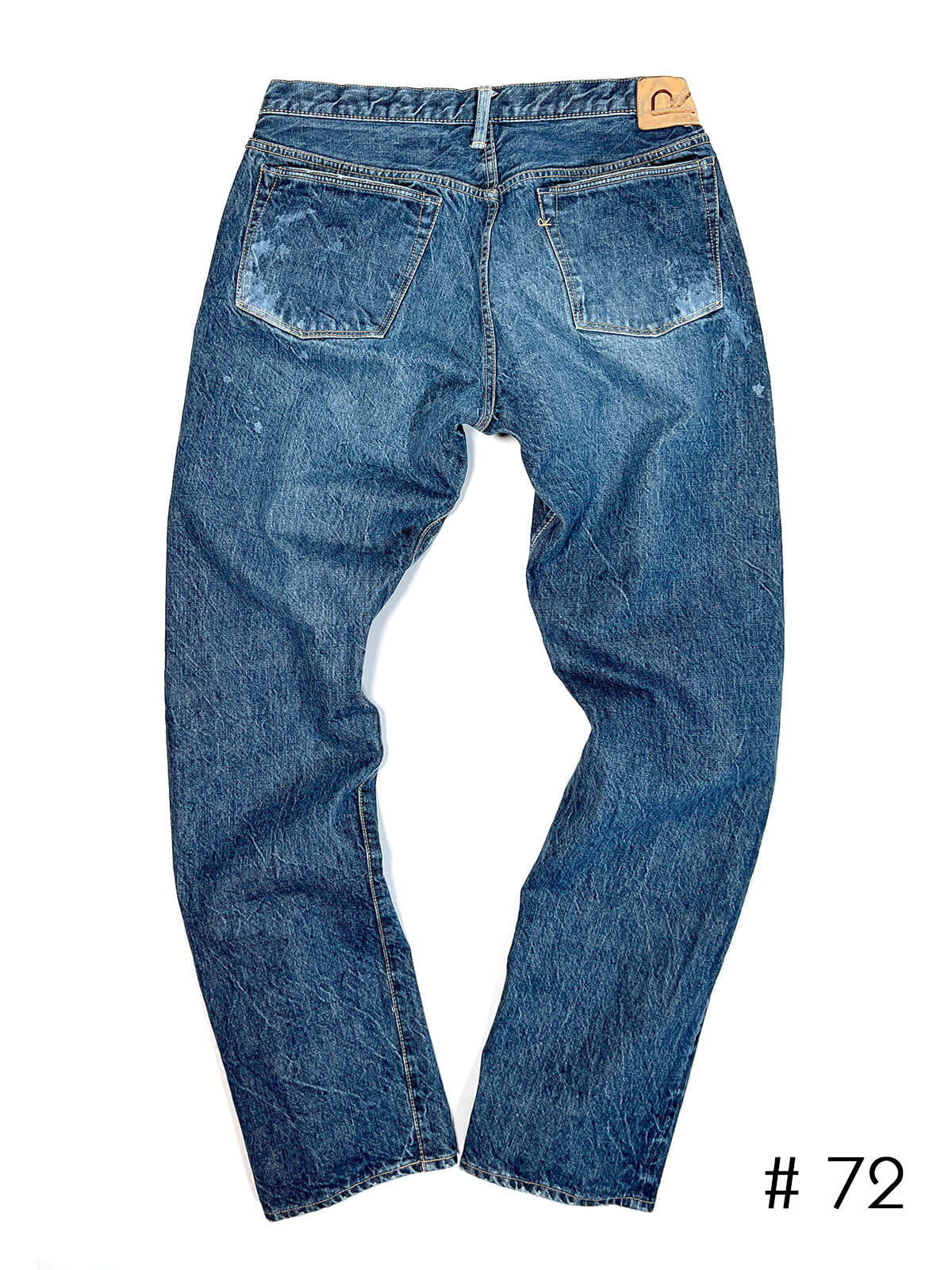Tapered Five Pocket Hikohime Denim Cotton Pants Distressed